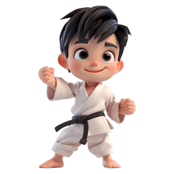 AI generated 3D Rendering of a Cartoon of Chinese Karate Man on Transparent Background - Ai Generated png