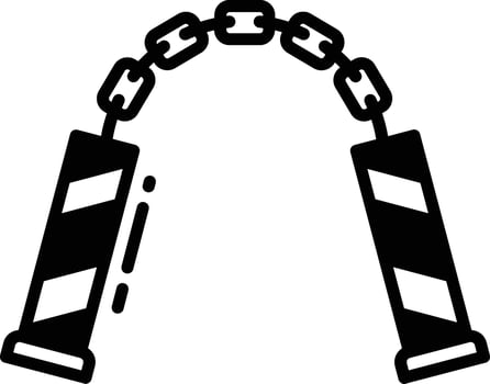 Nunchaku glyph and line vector illustration