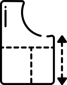 Measure glyph and line vector illustration