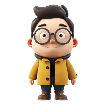 AI generated 3D Rendering of a Cartoon of Cute Young Boy Standing on Transparent Background - Ai Generated png