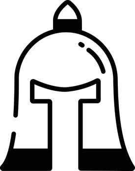 Barbute glyph and line vector illustration