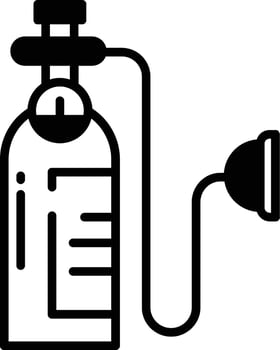 Oxygen glyph and line vector illustration
