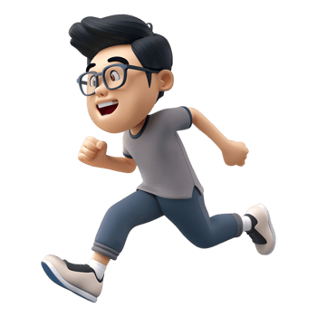 AI generated 3D Rendering of a Cartoon of Athlete Boy Running on Transparent Background - Ai Generated png