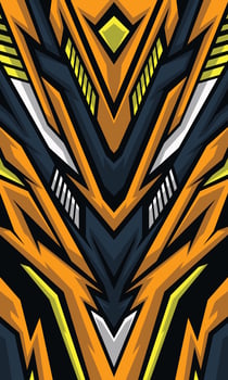 Sports jersey motif. Racing geometry background. Car wrap design. Futuristic technology wallpaper vector