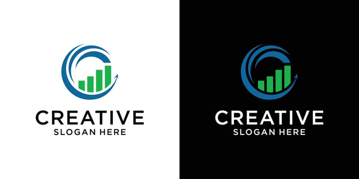 Financial growth logo logo design vector