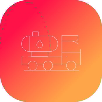 Tanker Truck Creative Icon Design vector