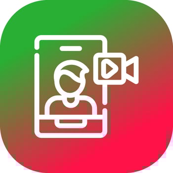 Video Chat Creative Icon Design vector