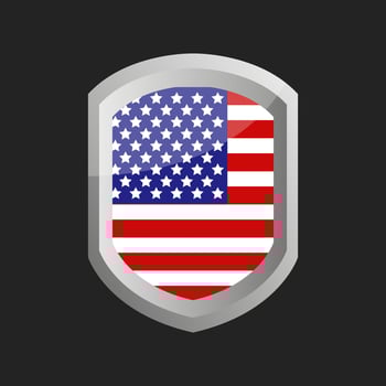 Illustrated United States flag vector