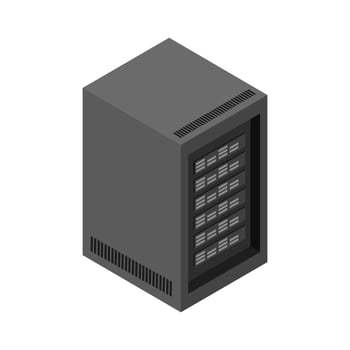 Illustrated isometric server vector