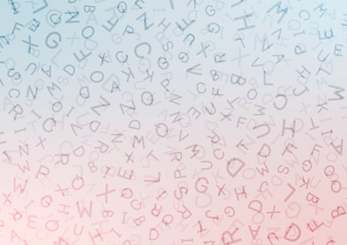 Alphabet pastel random decoration presentation background vector