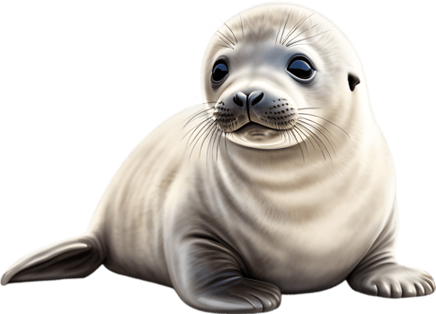 AI generated Watercolor painting of a cute Seal. png