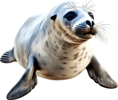 AI generated Watercolor painting of a cute Seal. png
