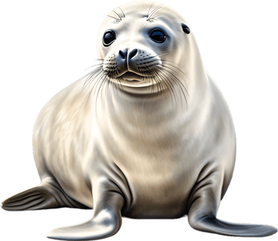 AI generated Watercolor painting of a cute Seal. png