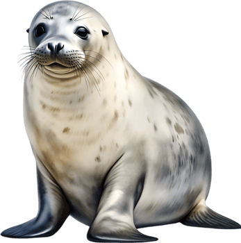 AI generated Watercolor painting of a cute Seal. png
