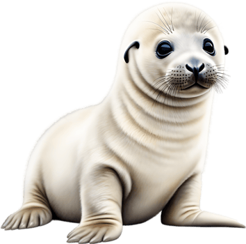AI generated Watercolor painting of a cute Seal. png