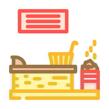 steam room color icon vector illustration
