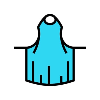 apron ppe protective equipment color icon vector illustration