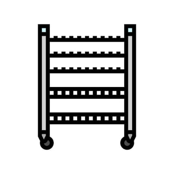 dish rack restaurant equipment color icon vector illustration