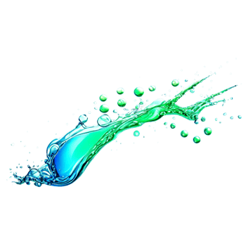 AI Generated Abstract drop water paint strokes and ink drops in aqua watercolor on transparent background. png