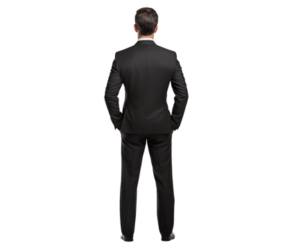 AI generated back of businessman png