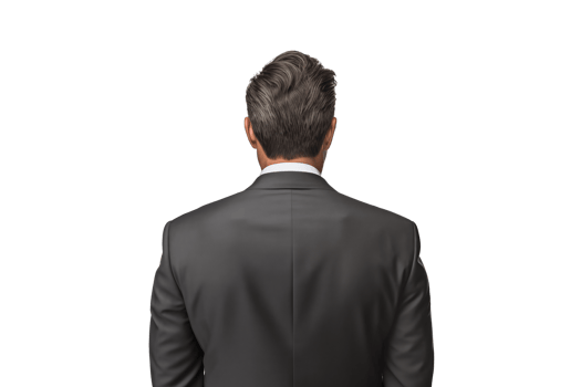 AI generated back of businessman png