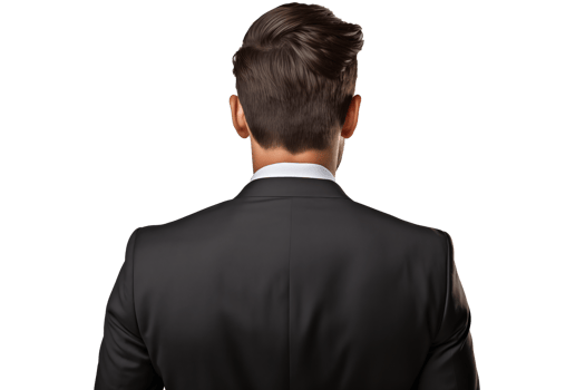 AI generated back of businessman png