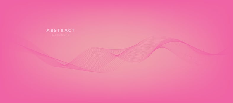 Abstract Pink Gradient Background Template with Wavy Lines vector