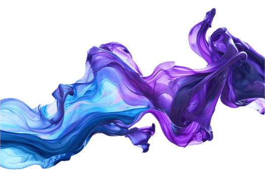 AI generated Vibrant Blue and Purple Paint Splash png
