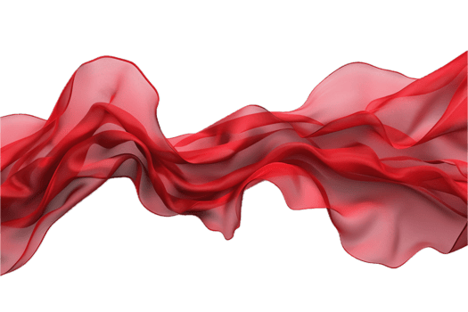 AI generated Elegant Red Silk Fabric Waving png