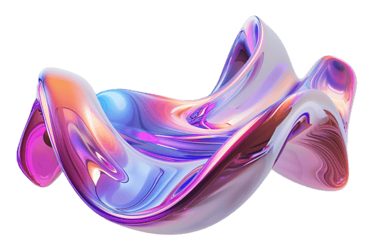 AI generated Abstract Iridescent Cloth Simulation png