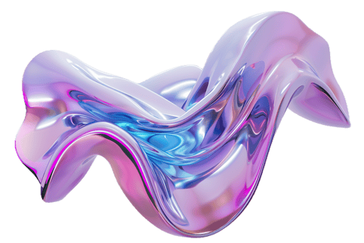 AI generated Abstract Iridescent Cloth Simulation png