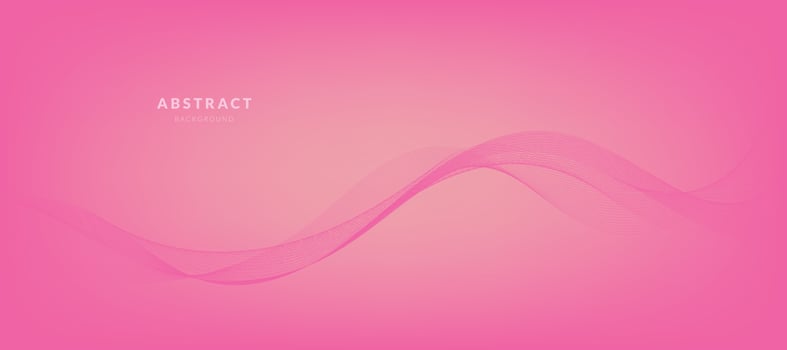 Abstract Pink Gradient Background Template with Wavy Lines vector