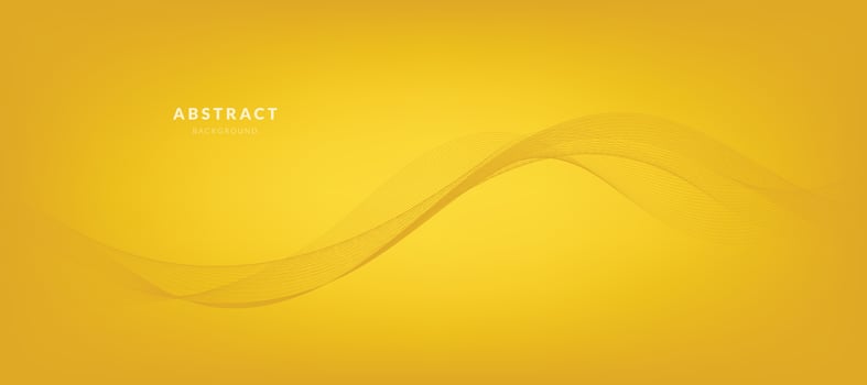 Abstract Yellow Gradient Background Template with Wavy Lines vector