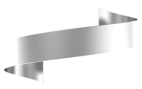 Golden ribbon banner 3d render png