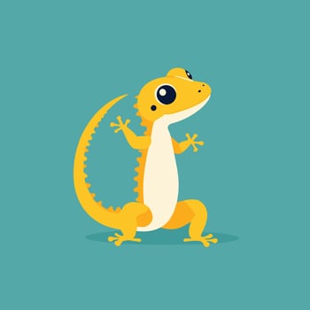 Gecko cartoon illustration clip art vector design