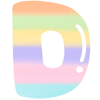Easter alphabet pastel letter font png hand drawn