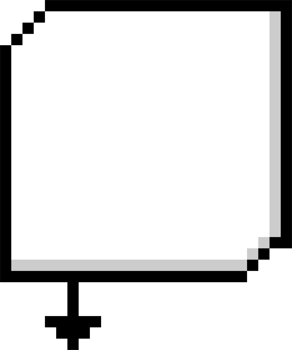 8bit retro game pixel speech bubble balloon with arrow point, icon sticker memo keyword planner text box banner, flat png transparent element design