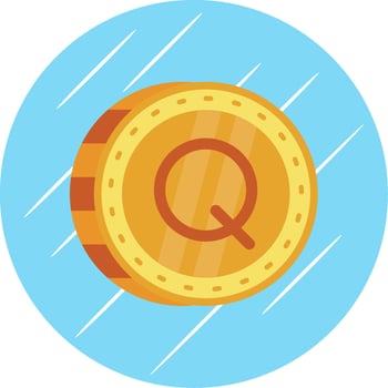 Quetzal Flat Blue Circle Icon vector