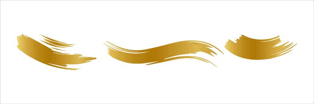 Vector gold paint smear stroke stain. Abstract gold glittering textured art illustration. Abstract gold glittering textured art illustration.