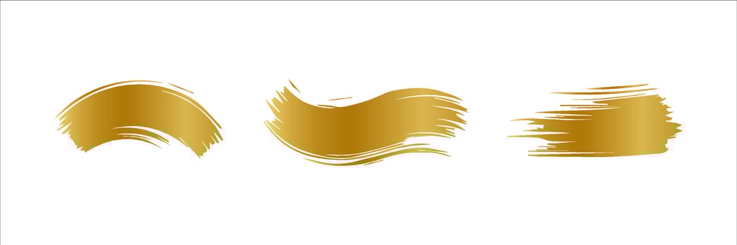 Vector gold paint smear stroke stain. Abstract gold glittering textured art illustration. Abstract gold glittering textured art illustration.
