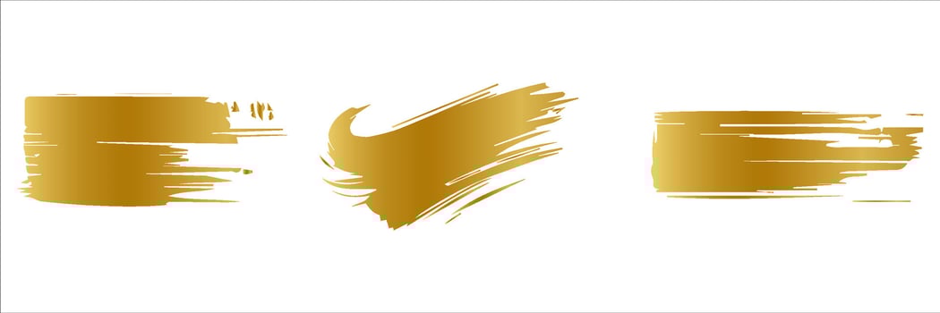 Vector gold paint smear stroke stain. Abstract gold glittering textured art illustration. Abstract gold glittering textured art illustration.