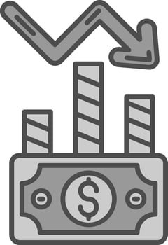 Stock Line Filled Greyscale Icon vector