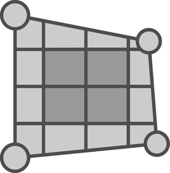Distort Line Filled Greyscale Icon vector