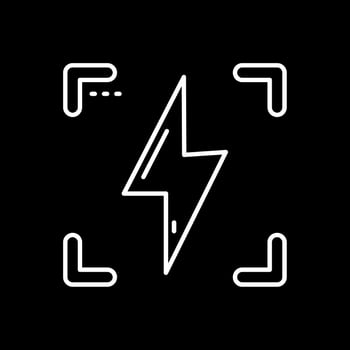 Flash Line Inverted Icon vector