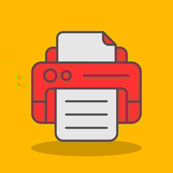Print Filled Shadow Icon vector