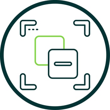 Substract Line Circle Icon vector
