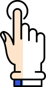Tap Filled Half Cut Icon vector