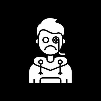 Detective Glyph Inverted Icon vector
