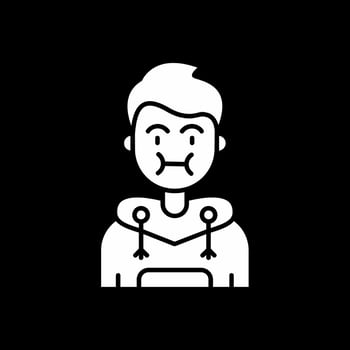 Sickness Glyph Inverted Icon vector