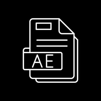 Ae Line Inverted Icon vector